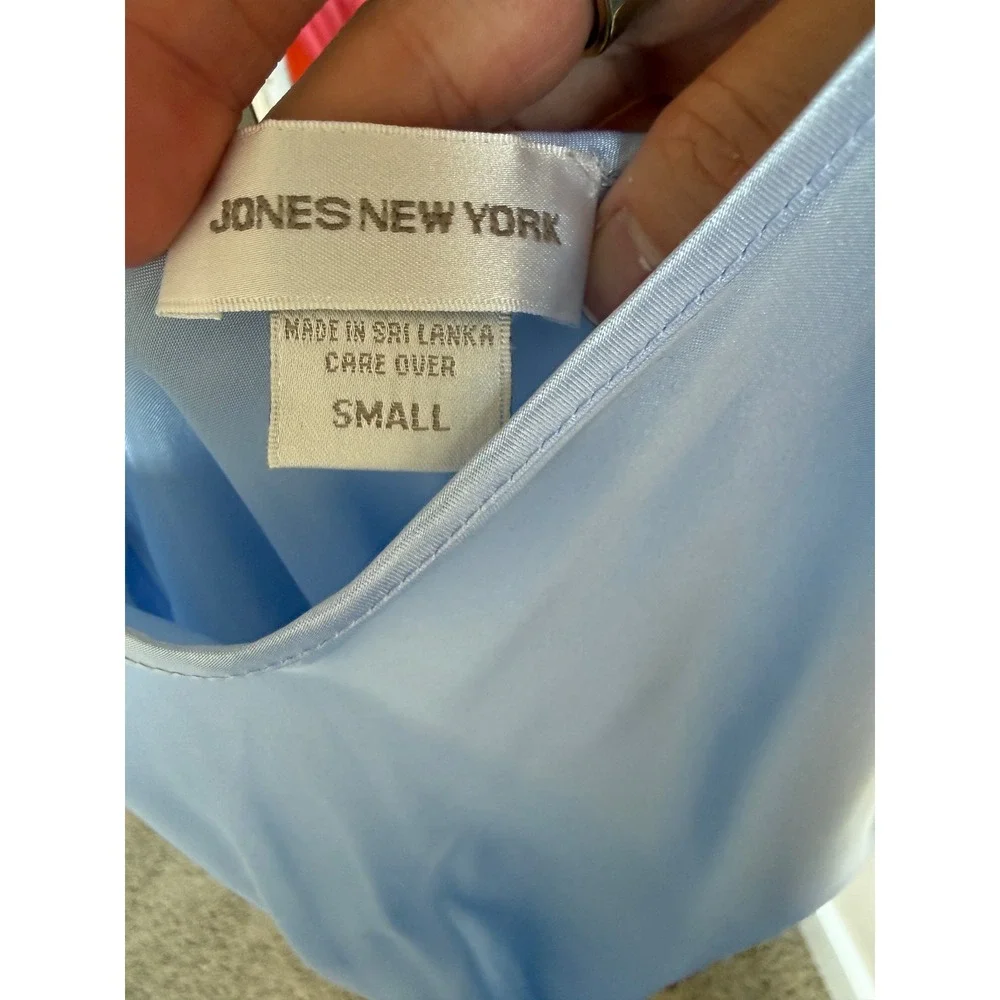 Jones New York Robe & Nightgown Blue Satin Long Maxi Size S